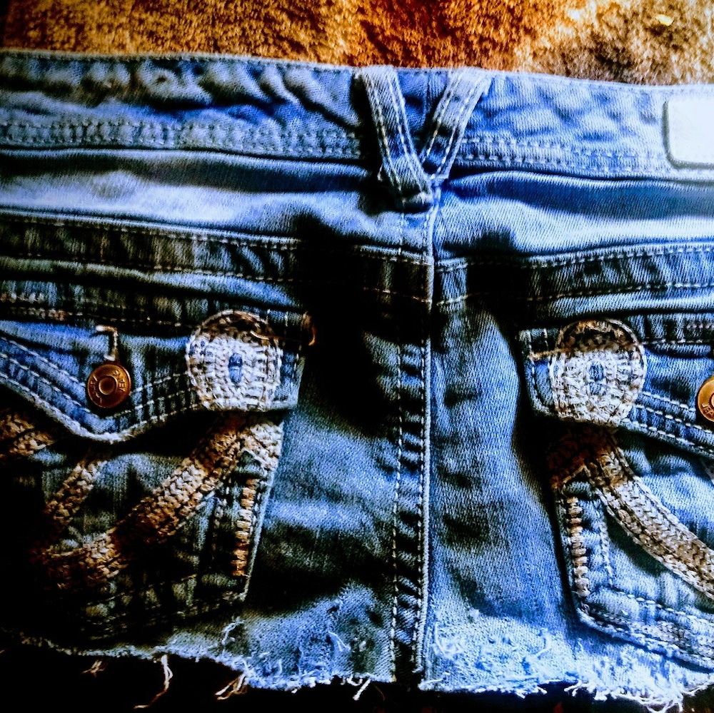 Vanity jean mini skirt